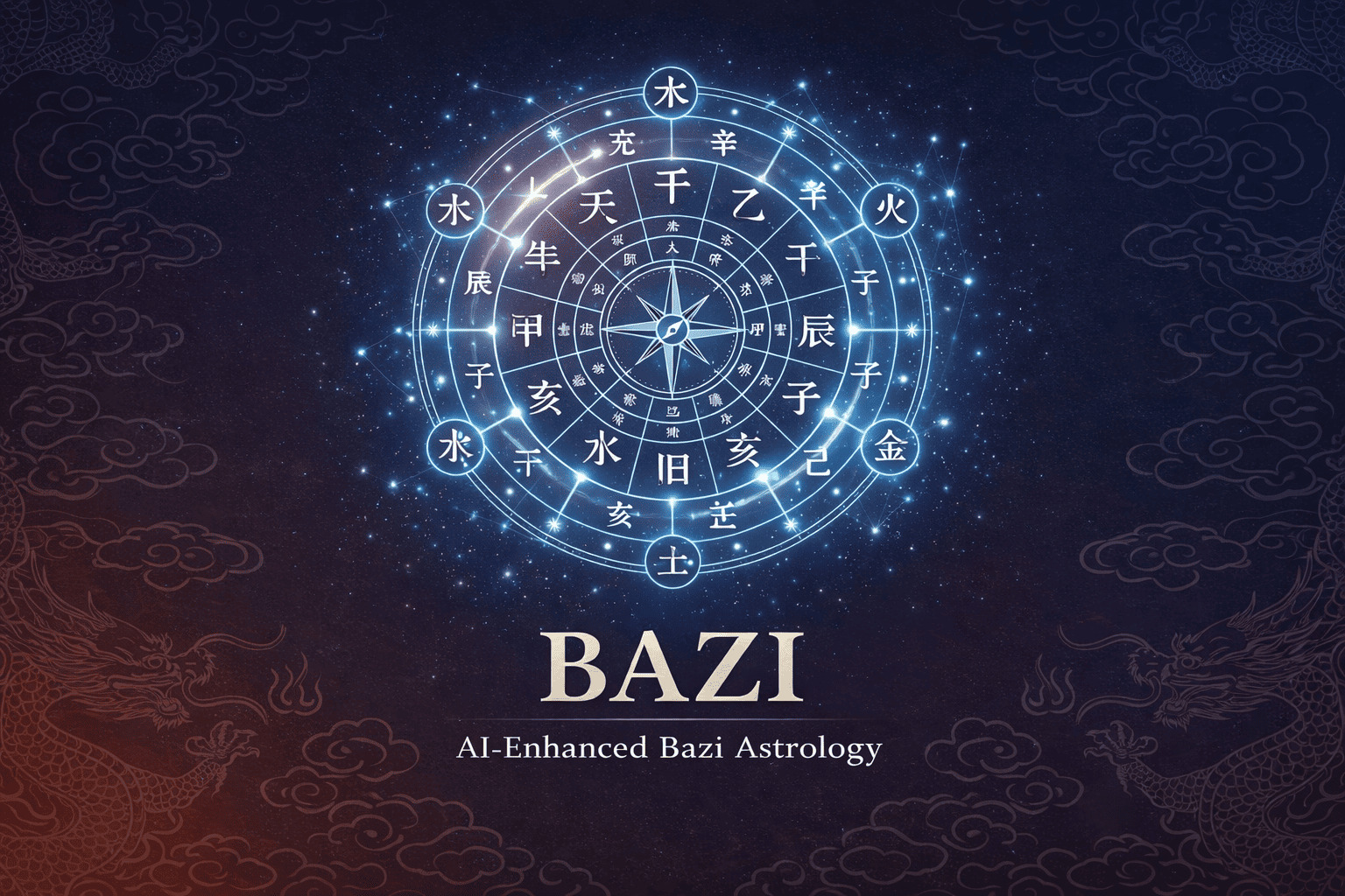 BaZi tool interface, including Four Pillars and luck